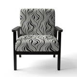 Black And White Zebra Monochromatic Elegance - Modern Accent Slipper Chair