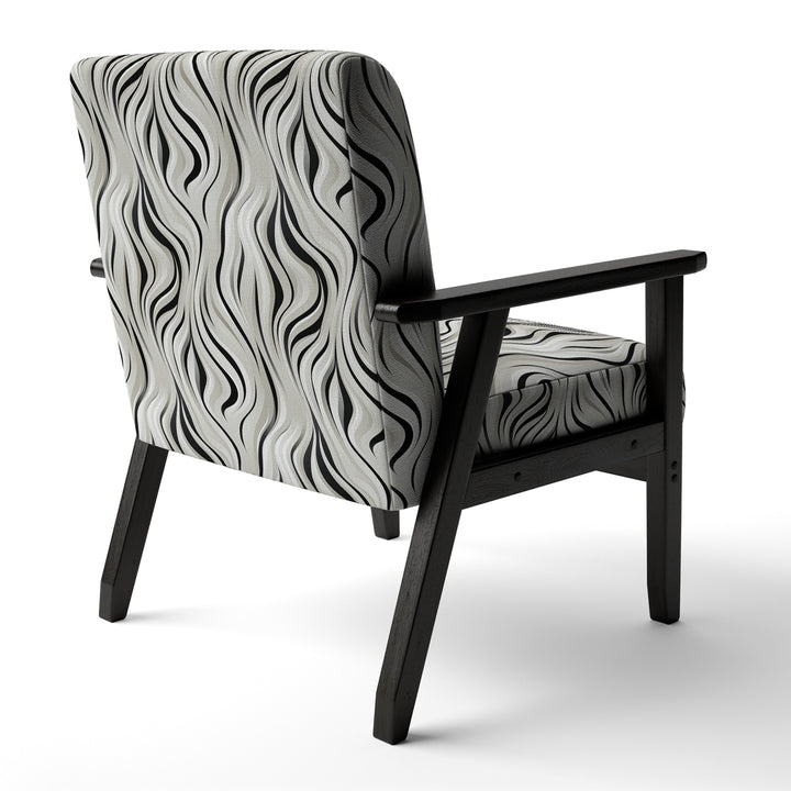 Black And White Zebra Monochromatic Elegance - Modern Accent Slipper Chair