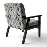 Black And White Zebra Monochromatic Elegance - Modern Accent Slipper Chair