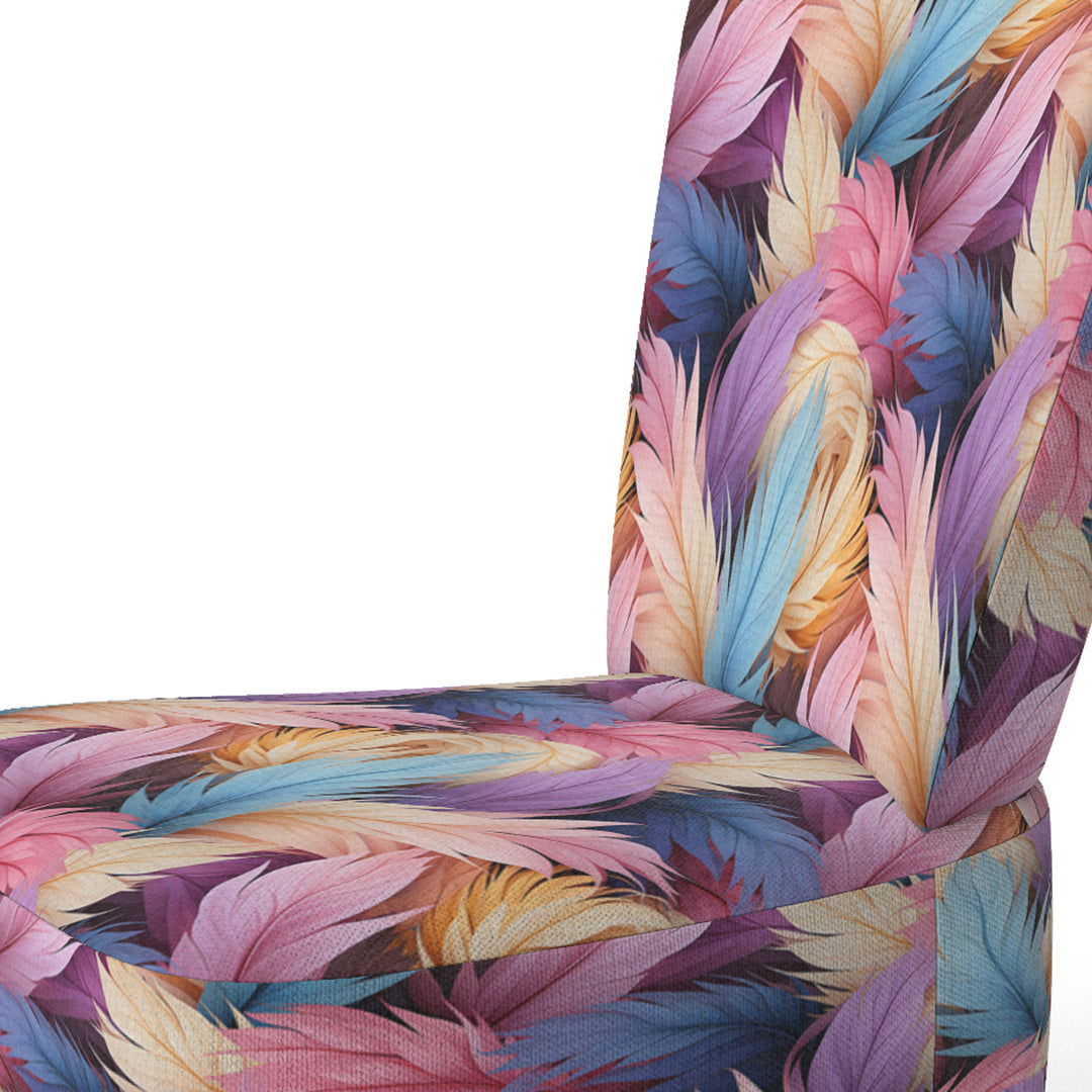 Pink And Beige Feathered Animal Elegance - Modern Arm Chair