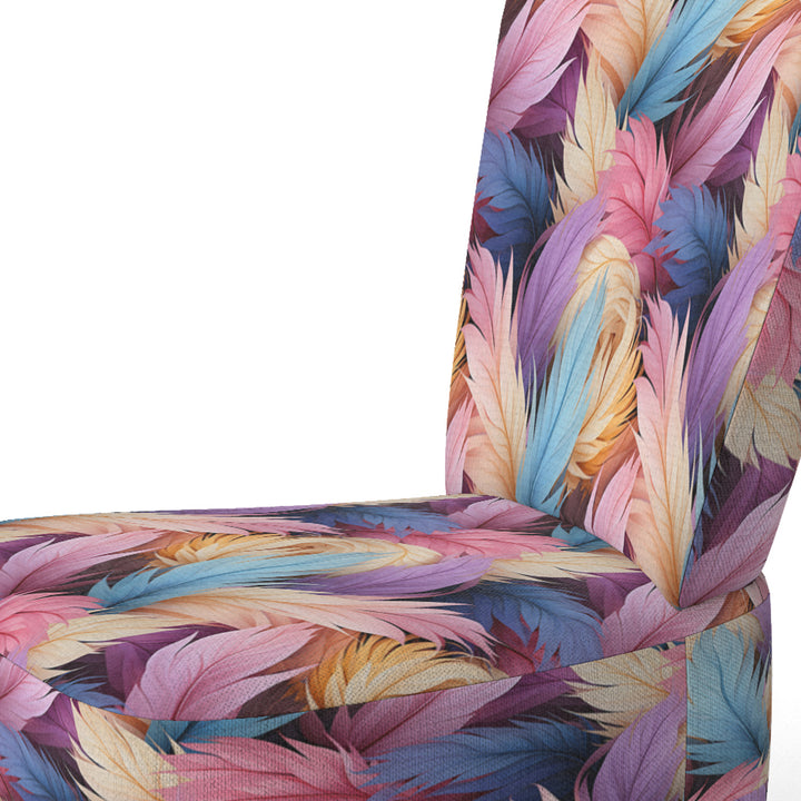 Pink And Beige Feathered Animal Elegance - Modern Arm Chair