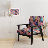Pink And Beige Feathered Animal Elegance - Modern Arm Chair