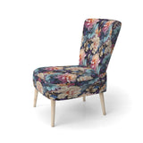Blue And Pink Flowers Paisley Botanic Pattern - Glam Arm Chair