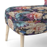 Blue And Pink Flowers Paisley Botanic Pattern - Glam Arm Chair