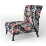 Blue And Pink Flowers Paisley Botanic Pattern - Glam Arm Chair