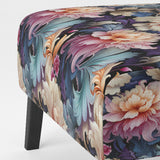 Blue And Pink Flowers Paisley Botanic Pattern - Glam Arm Chair