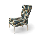 Blue And Golden Ethereal Essence - Modern Arm Chair