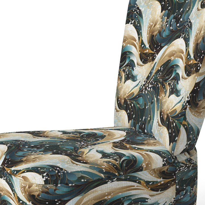 Blue And Golden Ethereal Essence - Modern Arm Chair
