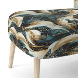 Blue And Golden Ethereal Essence - Modern Arm Chair