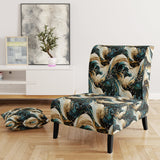 Blue And Golden Ethereal Essence - Modern Arm Chair