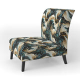 Blue And Golden Ethereal Essence - Modern Arm Chair