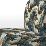 Blue And Golden Ethereal Essence - Modern Arm Chair