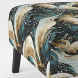 Blue And Golden Ethereal Essence - Modern Arm Chair