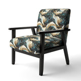 Blue And Golden Ethereal Essence - Modern Arm Chair