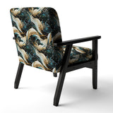 Blue And Golden Ethereal Essence - Modern Arm Chair