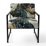 Blue And Golden Ethereal Essence - Modern Arm Chair