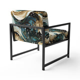 Blue And Golden Ethereal Essence - Modern Arm Chair