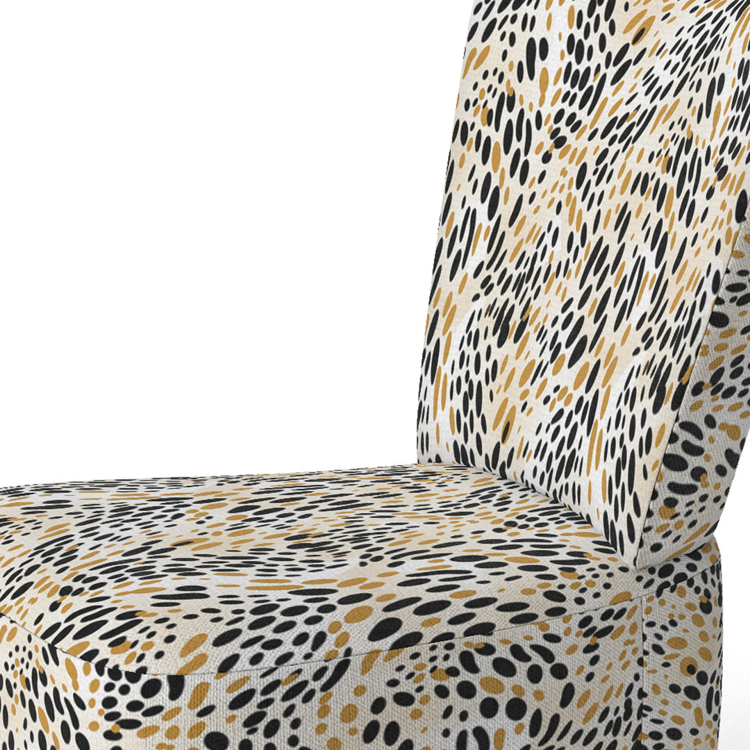 Beige And Black Cheetah Print Simplicity - Modern Arm Chair