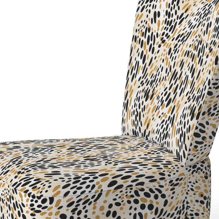 Beige And Black Cheetah Print Simplicity - Modern Arm Chair