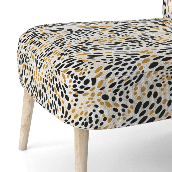 Beige And Black Cheetah Print Simplicity - Modern Arm Chair