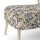 Beige And Black Cheetah Print Simplicity - Modern Arm Chair