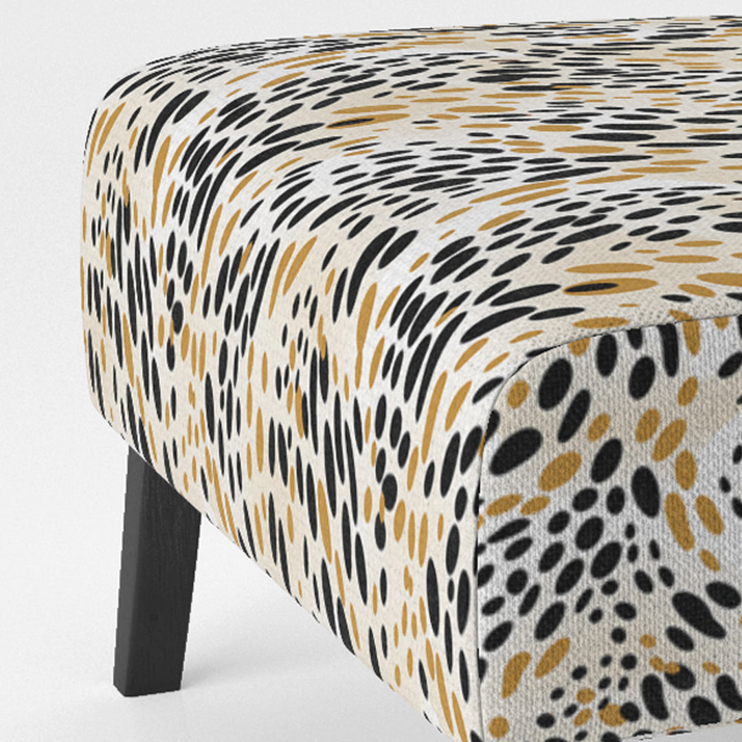 Beige And Black Cheetah Print Simplicity - Modern Arm Chair