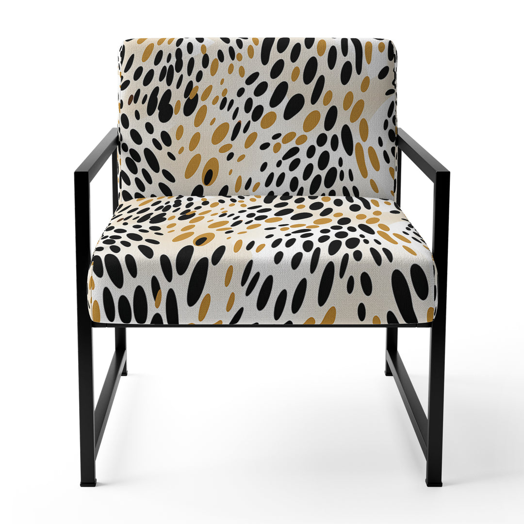 Beige And Black Cheetah Print Simplicity - Modern Arm Chair