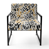 Beige And Black Cheetah Print Simplicity - Modern Arm Chair