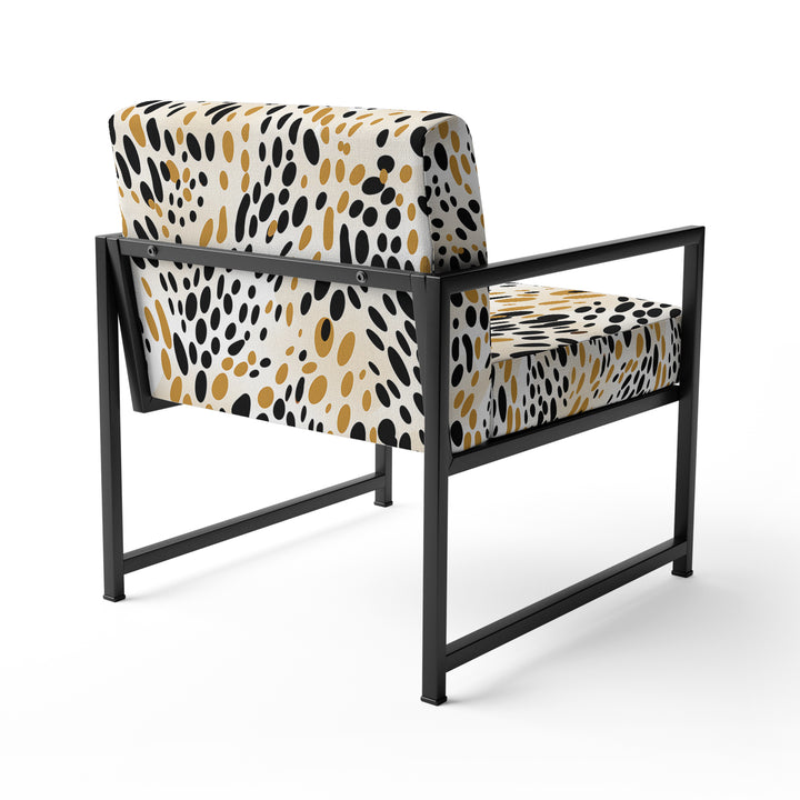 Beige And Black Cheetah Print Simplicity - Modern Arm Chair