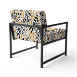 Beige And Black Cheetah Print Simplicity - Modern Arm Chair