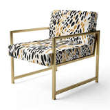 Beige And Black Cheetah Print Simplicity - Modern Arm Chair