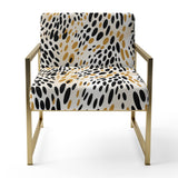 Beige And Black Cheetah Print Simplicity - Modern Arm Chair
