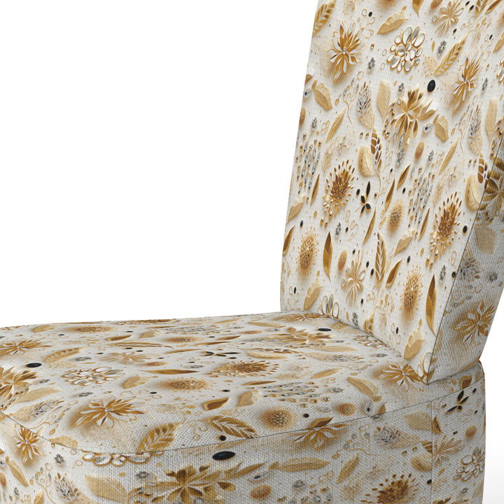 White And Gold Glam Marble Pattern - Upholstered Glam Accent Chairs