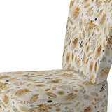 White And Gold Glam Marble Pattern - Upholstered Glam Accent Chairs