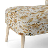 White And Gold Glam Marble Pattern - Upholstered Glam Accent Chairs