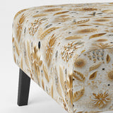 White And Gold Glam Marble Pattern - Upholstered Glam Accent Chairs