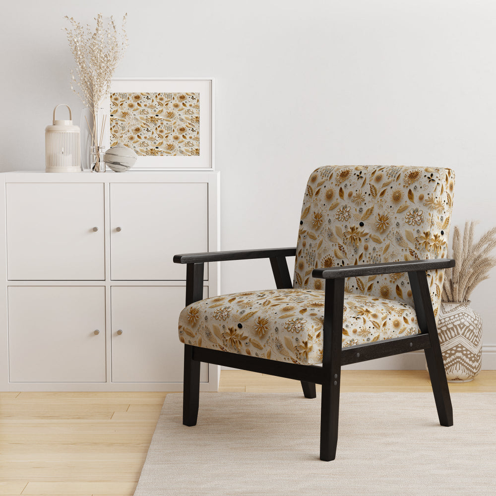 White And Gold Glam Marble Pattern - Upholstered Glam Accent Chairs