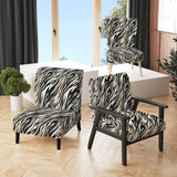 Beige And Black Zebra Sophistication - Modern Arm Chair