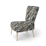 Beige And Black Zebra Sophistication - Modern Arm Chair