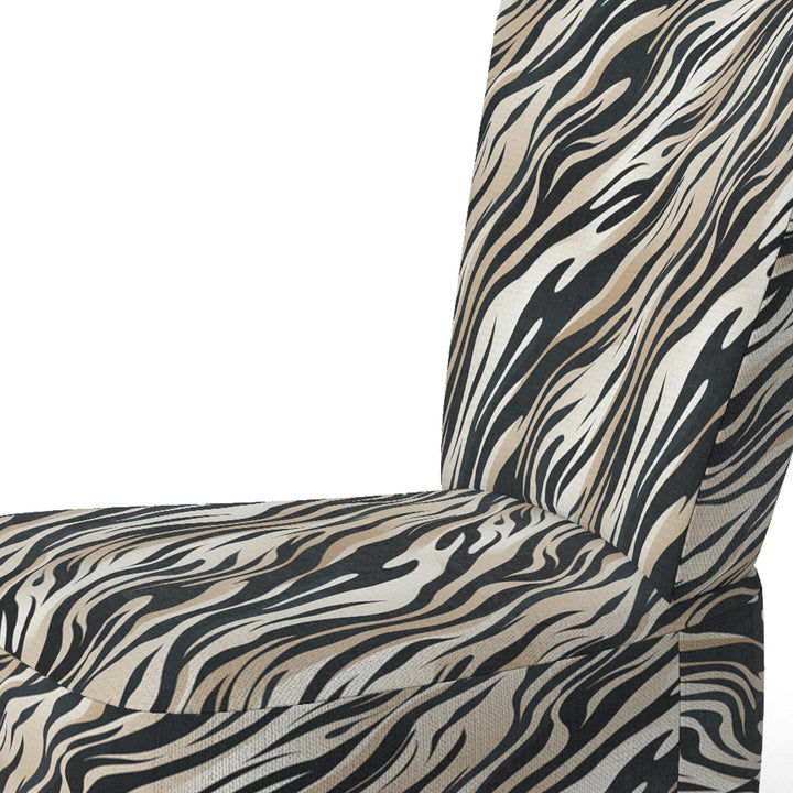 Beige And Black Zebra Sophistication - Modern Arm Chair