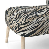 Beige And Black Zebra Sophistication - Modern Arm Chair