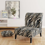 Beige And Black Zebra Sophistication - Modern Arm Chair