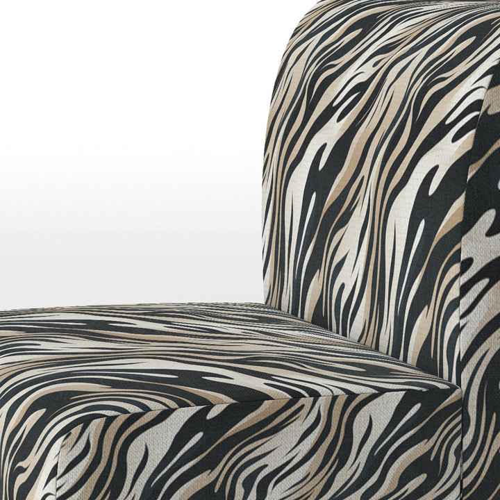 Beige And Black Zebra Sophistication - Modern Arm Chair