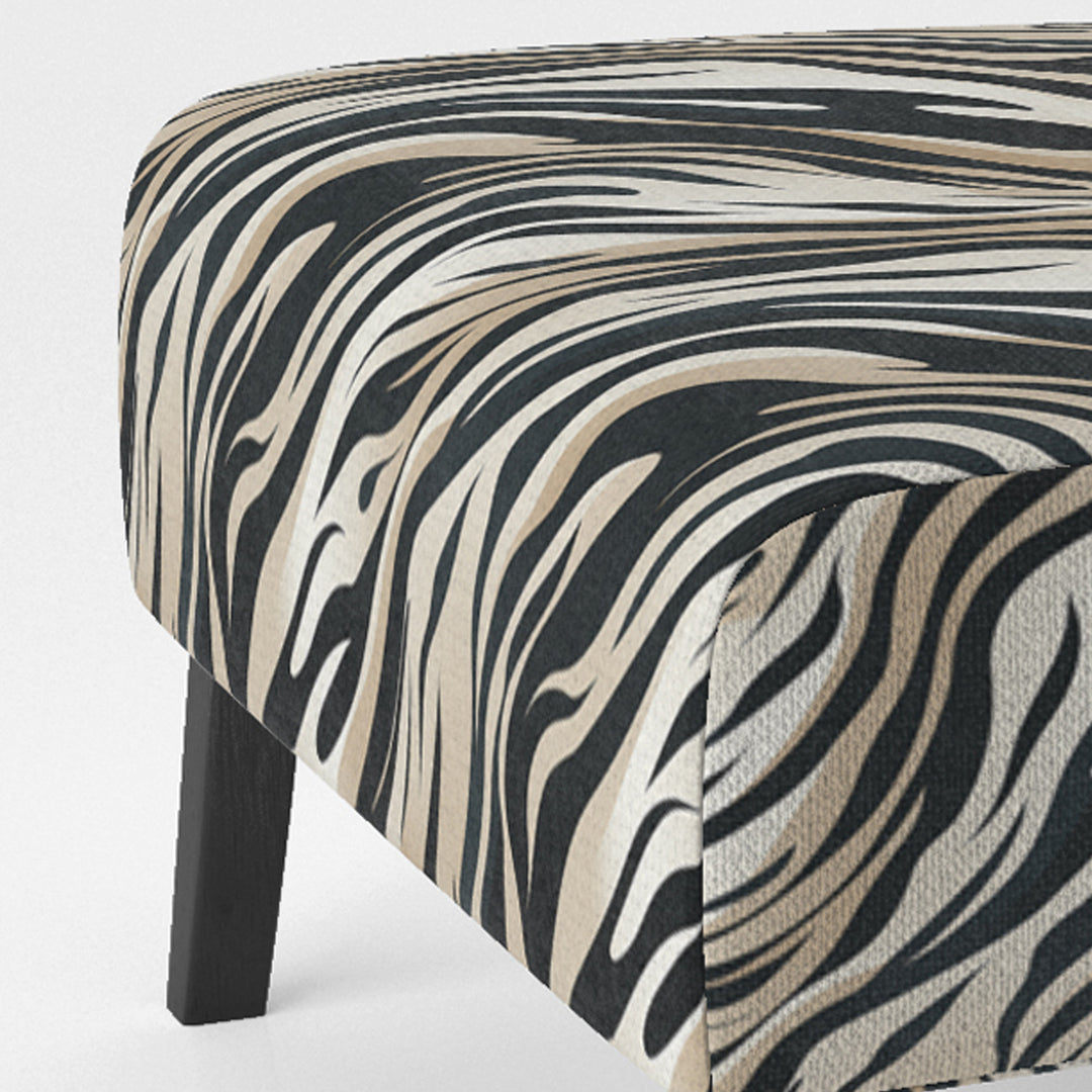 Beige And Black Zebra Sophistication - Modern Arm Chair
