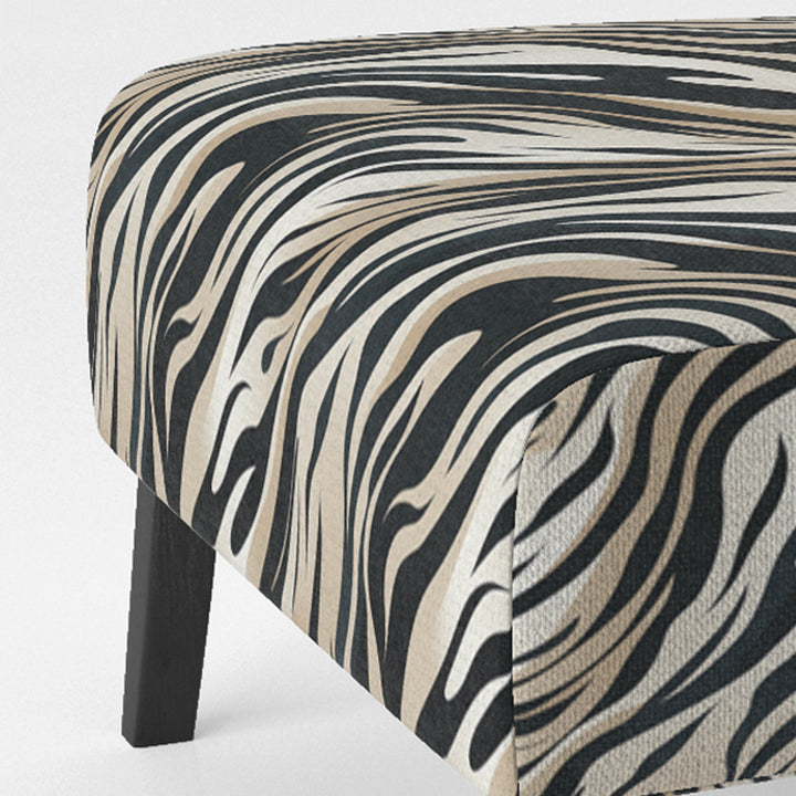 Beige And Black Zebra Sophistication - Modern Arm Chair