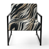 Beige And Black Zebra Sophistication - Modern Arm Chair