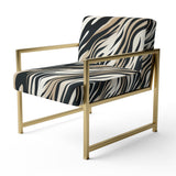 Beige And Black Zebra Sophistication - Modern Arm Chair