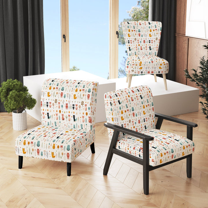 Minimalist Cute Childrens Animals - Casual Accent Side Chair