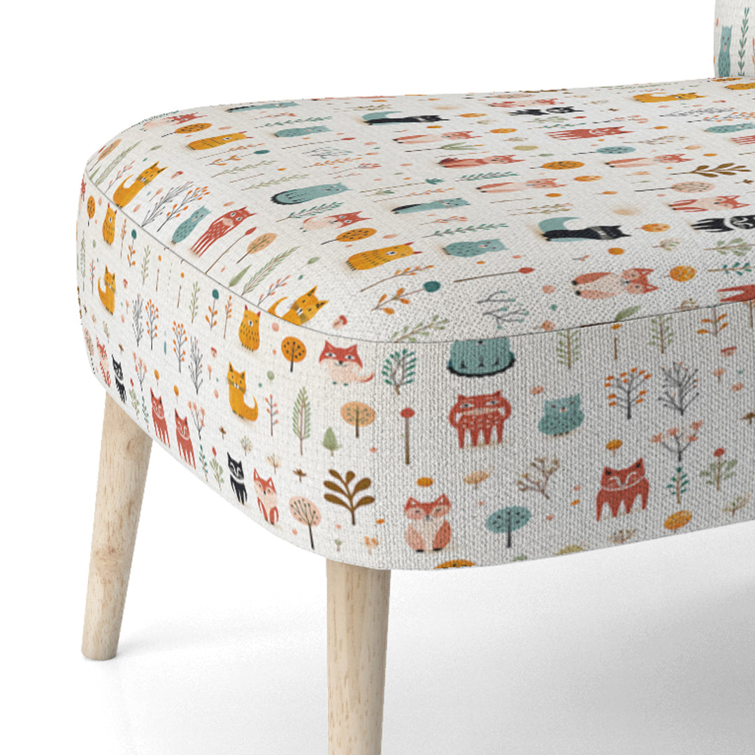 Minimalist Cute Childrens Animals - Casual Accent Side Chair