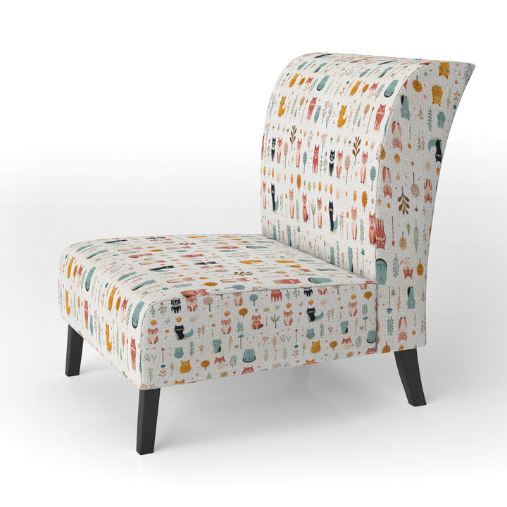 Minimalist Cute Childrens Animals - Casual Accent Side Chair